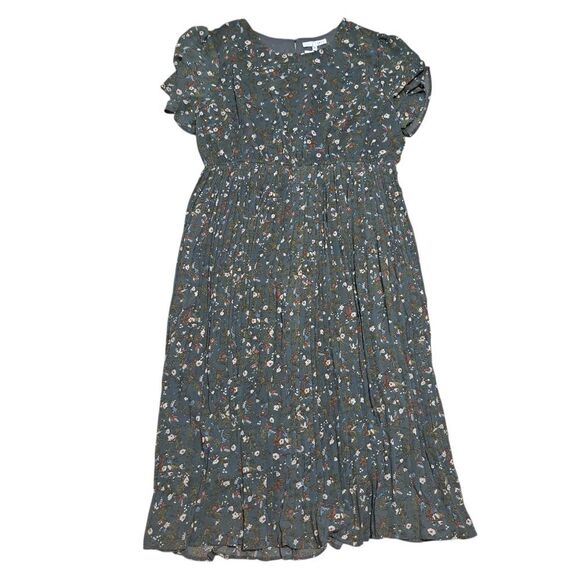 Baltic Born Floral Print Belfast Pleated Midi Dress Antique Jade Size 2XL NWT - Picture 1 of 14